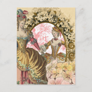 Carte Postale Deux Françaises et un cadre