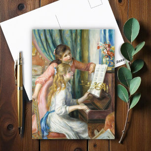 Carte Postale Deux jeunes filles au piano par Auguste Renoir Art