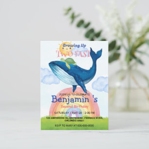 Carte Postale Deux jolis tortues arc-en-ciel Baleine poisson Ann