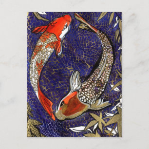 Carte Postale deux koi