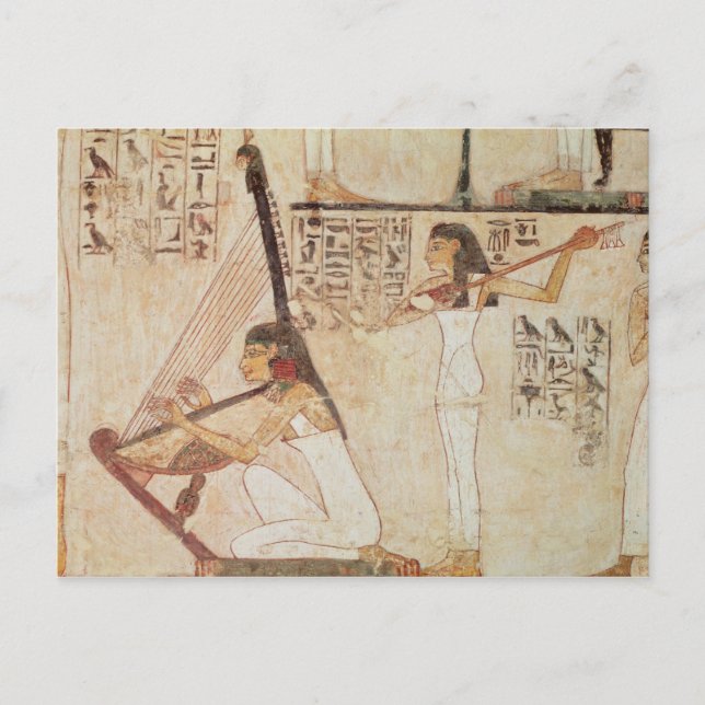 Carte Postale Deux musiciens, de la Tombe de Rekhmire (Devant)
