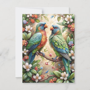 Carte Postale Deux perroquets