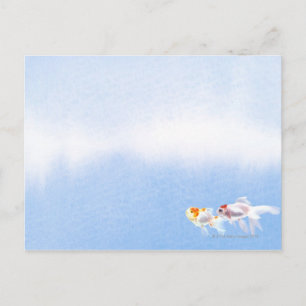 Carte Postale Deux poissons rouges