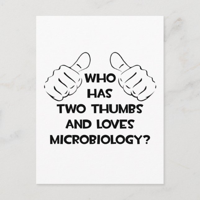 Carte Postale Deux pouces et des amours Microbiologie (Devant)