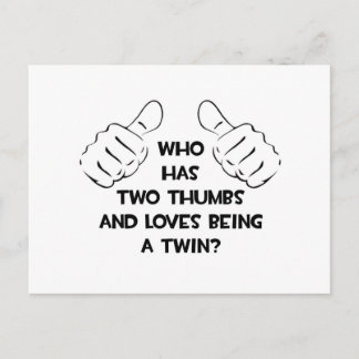 Carte Postale Deux pouces .. Twin