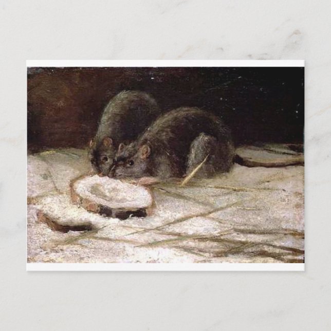 Carte Postale Deux rats par Vincent van Gogh (Devant)