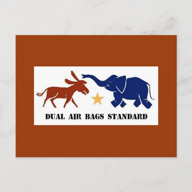 CARTE POSTALE DEUX SACS AÉRIENS STANDARD DÉMOCRAT (Devant)