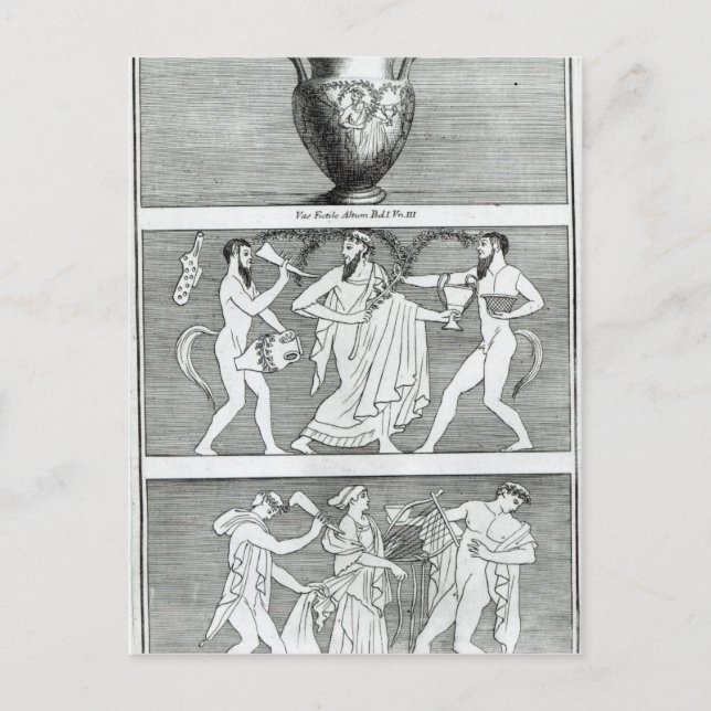Carte Postale Deux scènes d'un vase étrusque (Devant)