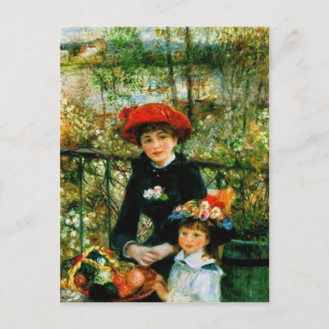 Carte Postale Deux Soeurs (En Terrasse) de Pierre Renoir (Devant)
