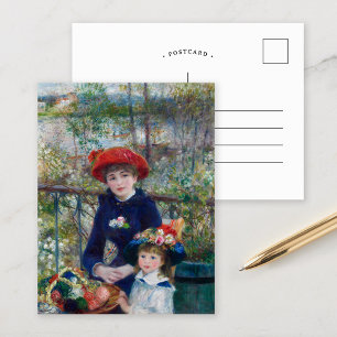 Carte Postale Deux Sœurs (sur la terrasse)   Renoir