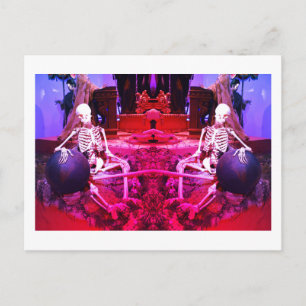 Carte Postale Deux squelettes effrayants éffrayants