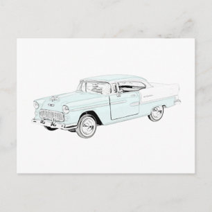 Carte postale Deux tons bleu et blanc Chevy Bel Ai