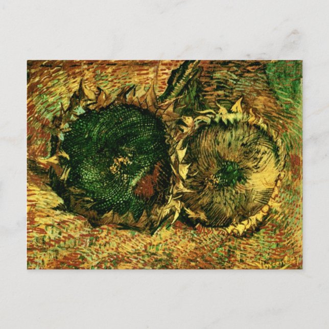 Carte Postale Deux tournesols coupés (F376)Van Gogh Fine Art (Devant)