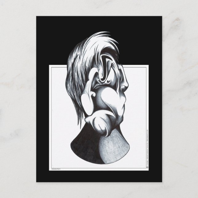 Carte Postale Deux visages du deuil (Devant)