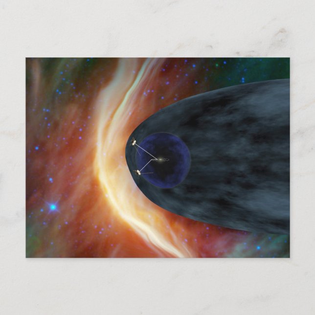 Carte Postale Deux Voyageurs Spacecraft Explorer L'Espace Turbul (Devant)