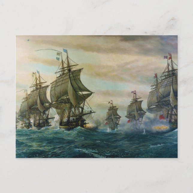 Carte Postale Deuxième bataille des Capes de Virginie (Devant)