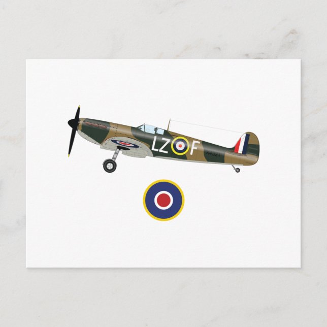 Carte Postale Deuxième Guerre mondiale Avions britanniques (Devant)
