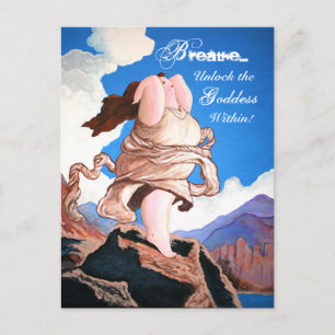 Carte postale "Déverrouiller la déesse à l'intérie