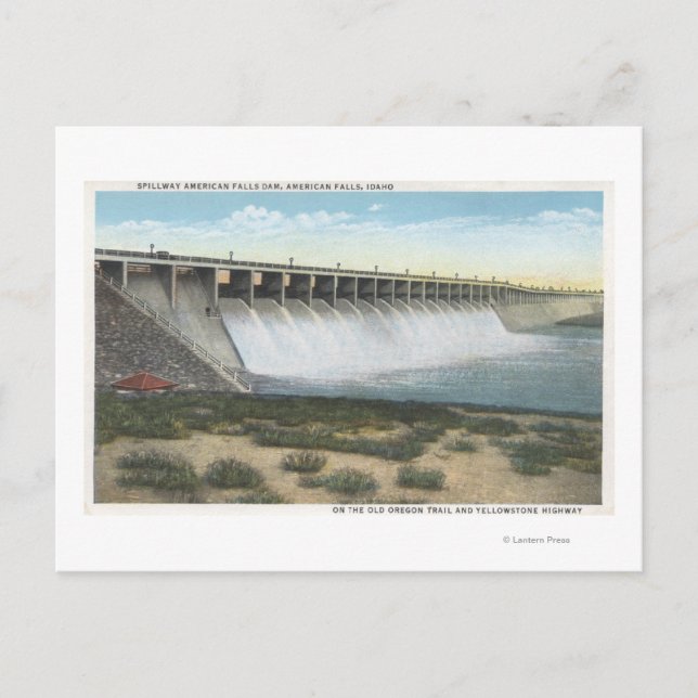 Carte Postale Déversement du barrage American Falls, Oregon (Devant)
