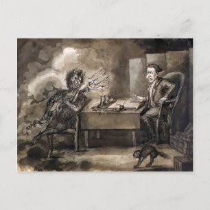 Carte postale Devil Art vintage