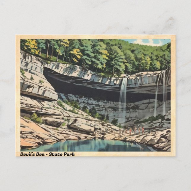 Carte postale Devil's Den State Park Cascade Vinta (Devant)