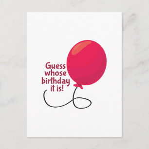 Carte Postale Devinez dont l'anniversaire