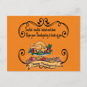 Carte Postale Devis de bon thanksgiving amusant