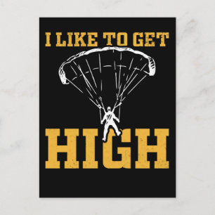 Carte Postale Devis de parachute amusant Skydiver