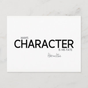 Carte Postale DEVIS : Heraclitus : Le personnage de l'homme