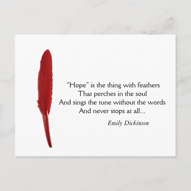 Carte Postale Devis motivant Hope (Devant)