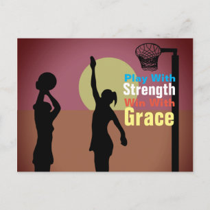 Carte Postale Devis Netball Thème De Shooter Objectif