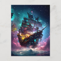 Carte postale d'expédition pirate générée par IA