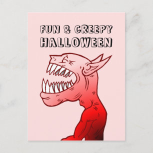 Carte postale d'Halloween amusante et effrayante