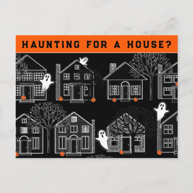 Carte postale d'Halloween d'octobre pour agent imm (Devant)