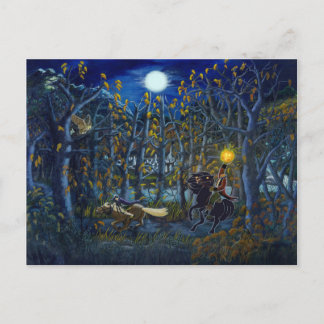 Carte postale d'Halloween "Poursuite du cavalier s