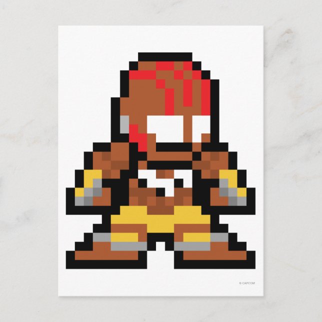 Carte Postale Dhalsim 8 bits (Devant)