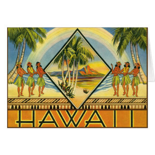 Carte postale d'Hawaï de la moitié du siècle