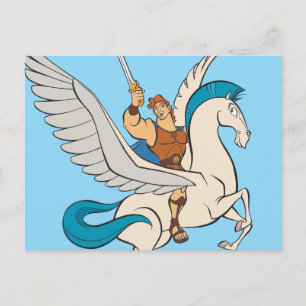 Carte postale d'Hercule chevauchant Pégase