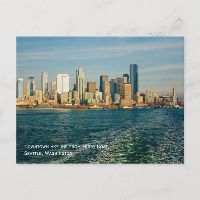 Carte postale d'horizon de Seattle (Devant)