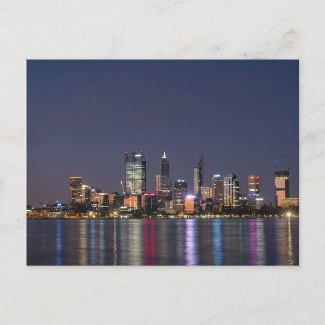 Carte postale d'horizon de ville de Perth (Devant)