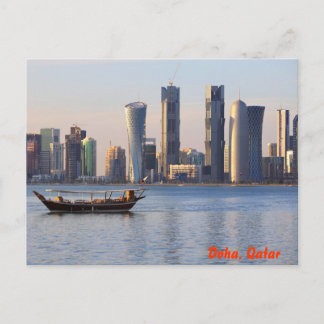 Carte Postale Dhow et Doha skyline