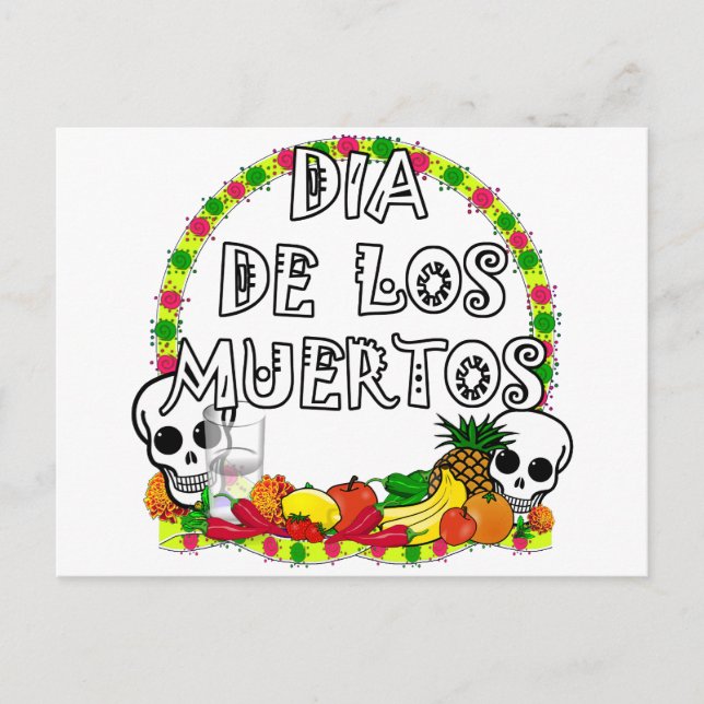 Carte Postale Dia De Los Muertos (Devant)