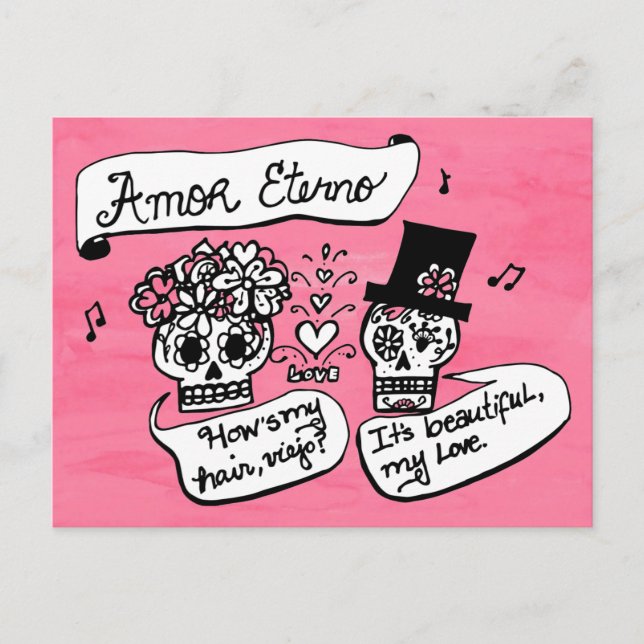 Carte Postale Dia de los Muertos, Amor Eterno (Devant)
