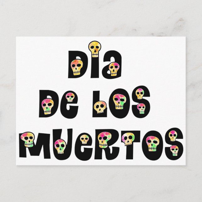 Carte Postale Dia De Los Muertos Calaveras (Devant)