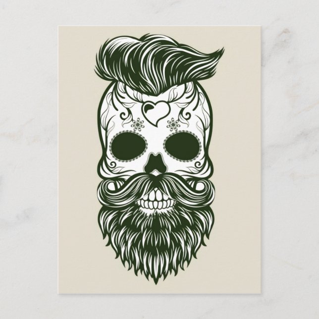Carte Postale Dia De Los Muertos/ Hipster Sketch (Devant)