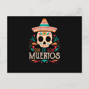 Carte Postale Dia De Los Muertos Journée du crâne mexicain mort