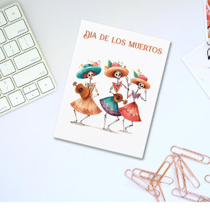 Carte Postale Dia de los Muertos mariacheras personnalisable