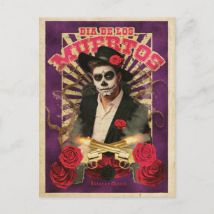 Carte Postale Dia De Muertos Sugar Skull