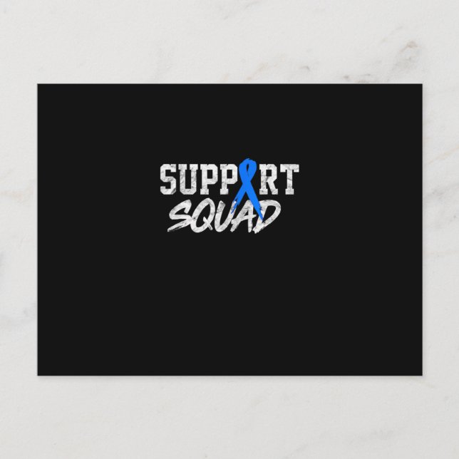 Carte Postale diabète Cancer Awareness Month Support Squad Blue (Devant)