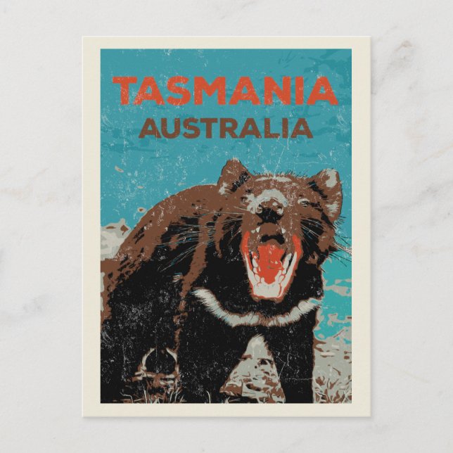 Carte Postale Diable de Tasmanie, île de Tasmanie, Australie (Devant)